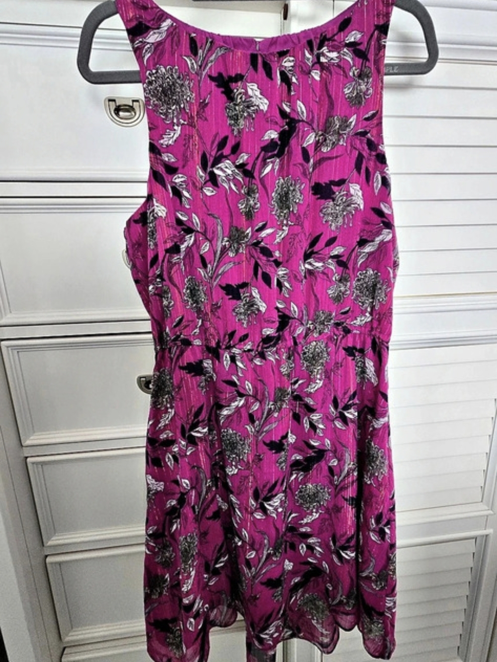 Maison Jules Floral Mini Dress Pink & Purple XL